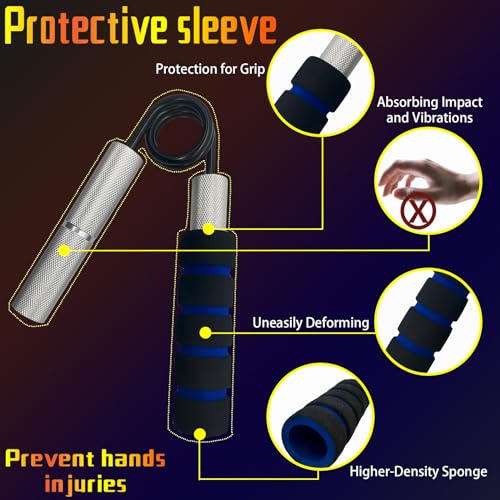Grip Strength Trainer Set,50-300LB Hand Grip Strengthener,Hand Forearm strengthener 6 Pack, Workout equipment,Strength Training Exercisefor Hand Arm Forearm Wrist Finger