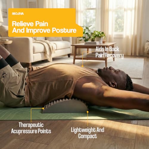 Foam Back Stretcher for Gentle Daily Stretching | Lumbar Support Pillow, Lower Back Relief, Posture Correction, Spine Support, Lightweight