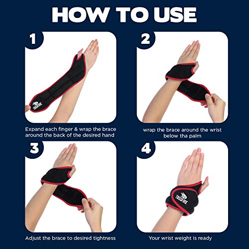 Comfecto Wrist Weights with Thumb Loops Lock, 1lb*2 2lbs*2 for Running, Strength Training, Walking, Exercises, Gym, Cardio, Men, Women
