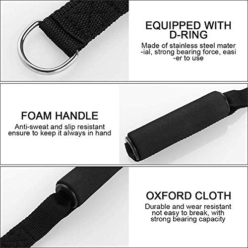 Gym Exercise Handles, Foam Door Anchor，Replacement Handle Attachments for Cable Machine Pulleys, Resistance Band and Strength Trainer, Pull Down Workout Accessories, Home Gym Add On Equipment