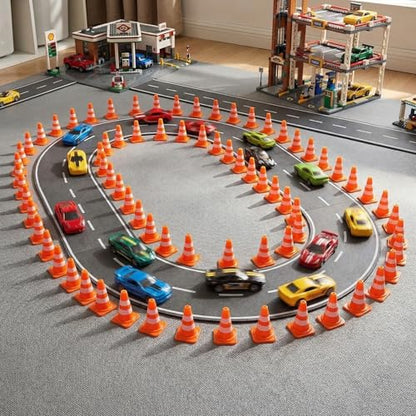 36/60/120 Pack 1 Inch Orange Mini Traffic Cones.Perfect as Construction Party Favors,Durable Small Roadblock Markers for Training Scenarios and Sports Event Setups