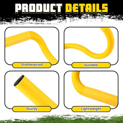 10 Pcs Speed Agility Training Hurdles Detachable Durable Hurdle Agility Plyometric and All Purpose Speed Training Equipment for Athletes Soccer Basketball - color: Yellow, size: 9 Inch