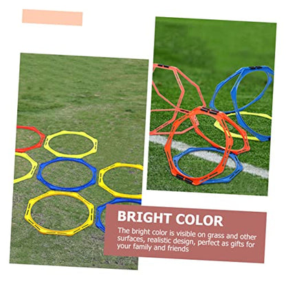 Agility Rings 4 Pack Pp Material Hexagon Training Rings for Soccer Hurdles Basketball