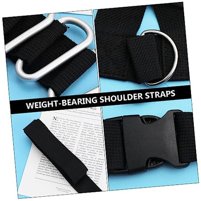 2pcs Sled Harness with Padded Shoulder Straps and Metal Buckles for Fitness Training Resistance Bands for Strength Speed and Workouts Portable Exercise Gear for Gym and Outdoor Use