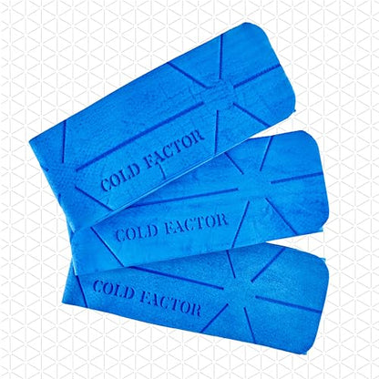 COLD FACTOR Instant PVA Cooling Towels, Cooling Neck Wraps, Blue, 3 Pack - color: Blue