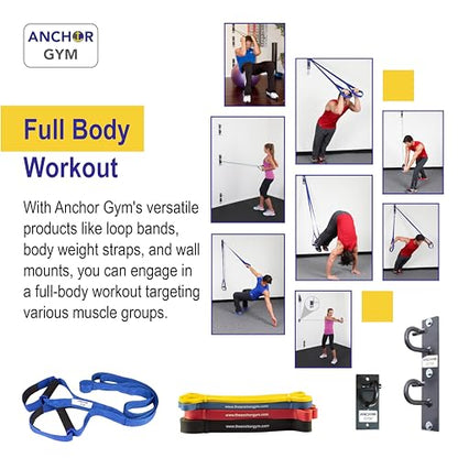 Body Weight Resistance Straps - Adjustable Body Weight Training Straps, Stretching & Full-Body Training - Exercise Straps with Handles for Home Gym Workouts