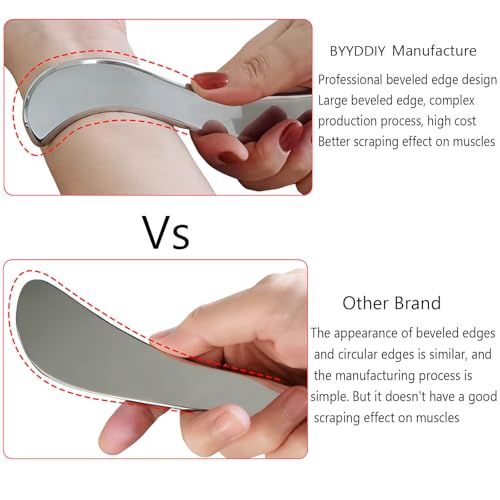 3 in 1 304Stainless Steel Muscle Scraper Tools Set,Scraping Massage Tools for Physical Therapy,Derma Edge Massage Tool & GuaSha Massage Scraper Tool,IASTM Tools,Guasha Tool for Body