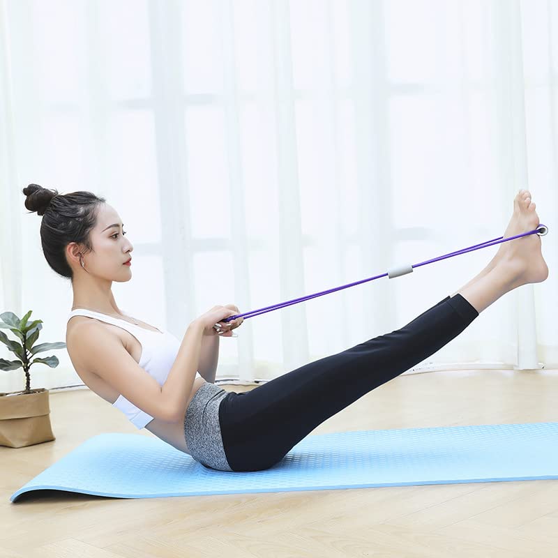 8-Shaped Tension Belt with Handles, Chest Expansion Belt, Elastic Yoga Resistance Band for Arm & Leg Stretching, Workout, Yoga, Pilates, Suitable for Beginner