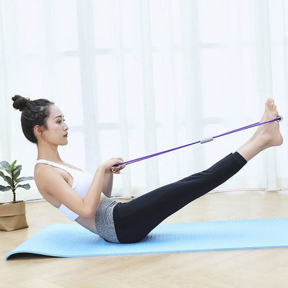 8-Shaped Tension Belt with Handles, Chest Expansion Belt, Elastic Yoga Resistance Band for Arm & Leg Stretching, Workout, Yoga, Pilates, Suitable for Beginner