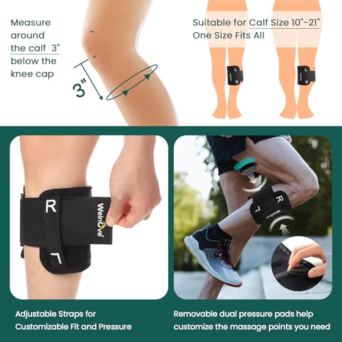 Welnove Sciatic Nerve Brace for Pain Relief – Pressure Pads for Targeted Compression. Relieve Sciatic Nerve, Lower Back, and Hip Pain with Adjustable Knee Support. Unisex and Comfortable for Daily Use