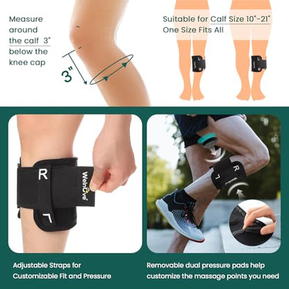 Welnove Sciatic Nerve Brace for Pain Relief – Pressure Pads for Targeted Compression. Relieve Sciatic Nerve, Lower Back, and Hip Pain with Adjustable Knee Support. Unisex and Comfortable for Daily Use