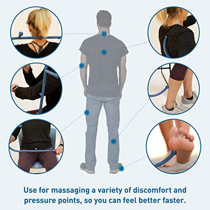 BodyMed Trigger Point Massage Tool – Handheld Massager for Back, Neck, Legs, and Shoulders – Muscle Release and Knot Remover for Discomfort Relief – Lightweight and Portable