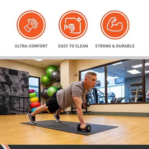 Body Sport Neoprene Dumbbell Weight - Latex-Free, Strength Training Equipment for Home Fitness & Gym Workouts - color: 1 Pound