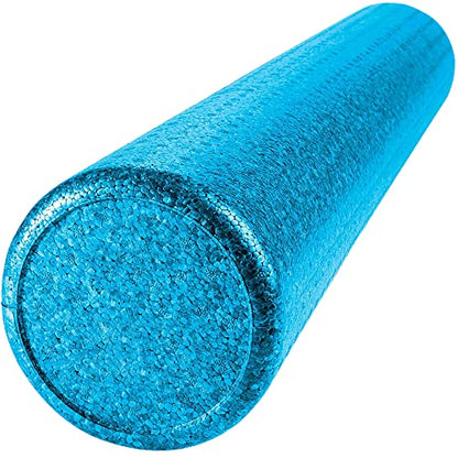 JFIT High Density Foam Roller – EPP Deep Tissue Massage Roller for Muscle Recovery, Myofascial Release & Stretching - color: Solid Blue, size: 36-Inch