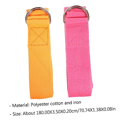 Happyyami 2pcs Yoga Stretching Belt Yoga Bands Resistance Straps Glute Bands Exercise Resistance Bands Training