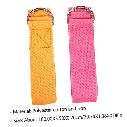Happyyami 2pcs Yoga Stretching Belt Yoga Bands Resistance Straps Glute Bands Exercise Resistance Bands Training