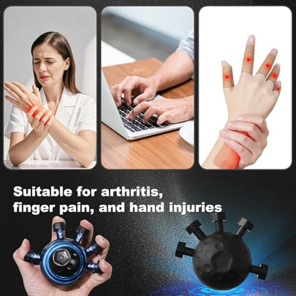 Finger Grip Strengthener, 2026 New Hand Forearm Ball Strengthener Wrist Strengthening Guitar Finger Gripper Strength Trainer,Adjustable Hand Muscle Strength Trainer for Grip Strength and Grip Training