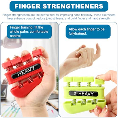 4 Pcs Finger Strengthener,Finger Exerciser,Finger Strength Trainer