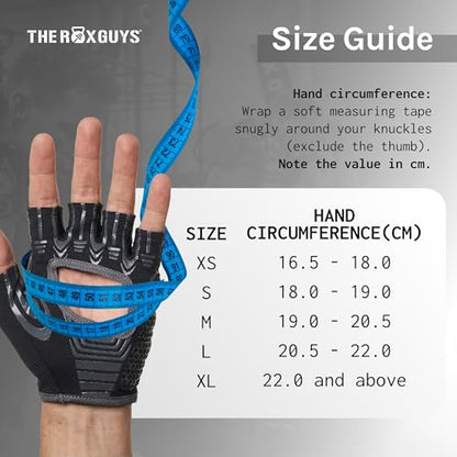 Gloves for Hyrox | Competition & Training | Lightweight, Sweat Wicking, Grip Gloves with TRG-Hex Palm Cushioning | Anti-Slip for Ski Erg, Sled Pull, Farmers Carry - size: X-Small