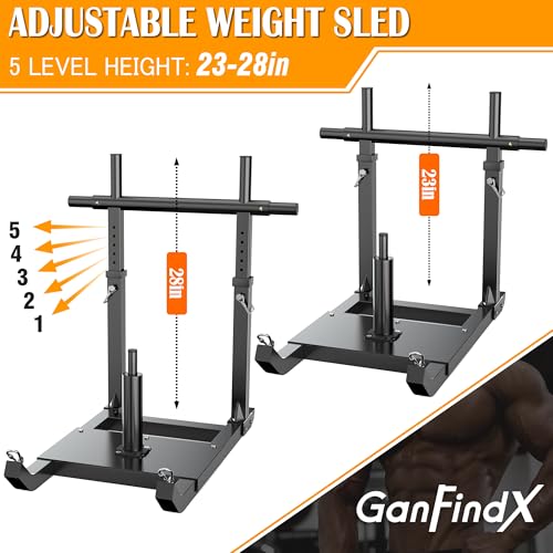 GanFindX Workout Weight Sled for Speed & Athletic Strength Training - color: Dark
