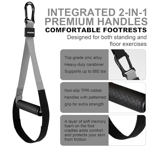 Home Resistance Training Kit with Adjustable Suspension Straps for Workouts - color: Grey