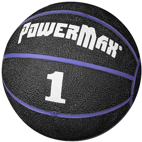 Gill Athletics PowerMax Weighted Rubber Medicine Ball - Weighted Exercise Ball, Medicine Balls for Exercise, Wall Ball or Slam Ball for Strength Training, Indoor/Outdoor Workout Ball