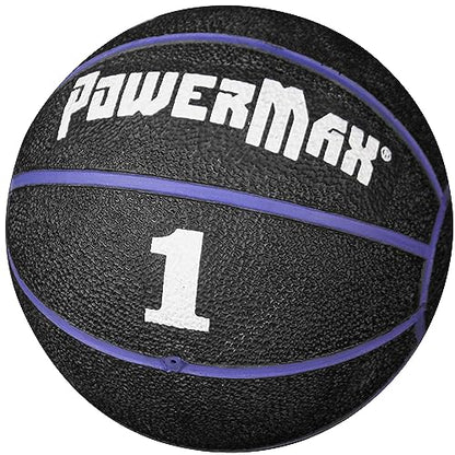 Gill Athletics PowerMax Weighted Rubber Medicine Ball - Weighted Exercise Ball, Medicine Balls for Exercise, Wall Ball or Slam Ball for Strength Training, Indoor/Outdoor Workout Ball