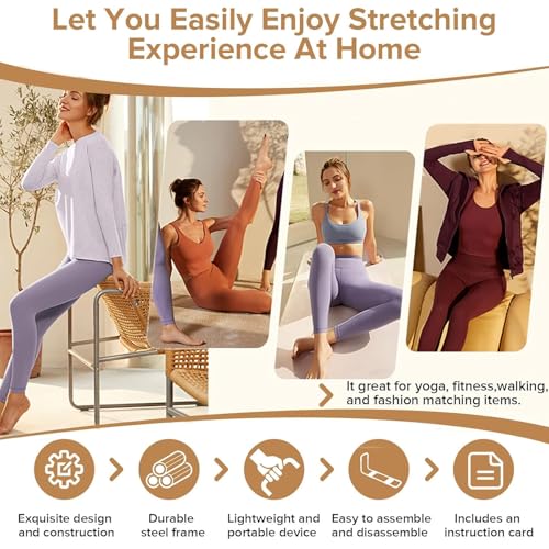 Adjustable Hamstring Stretcher for Knee Extension & Pain Relief – Multifunctional Leg, Calf, Hip & Lower Back Stretcher Device, Decompression & Physical Exercise Equipment for Flexibility & Workout
