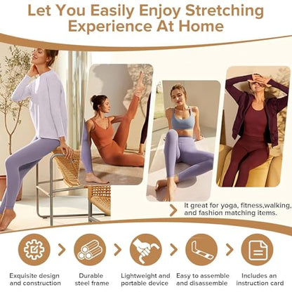 Adjustable Hamstring Stretcher for Knee Extension & Pain Relief – Multifunctional Leg, Calf, Hip & Lower Back Stretcher Device, Decompression & Physical Exercise Equipment for Flexibility & Workout