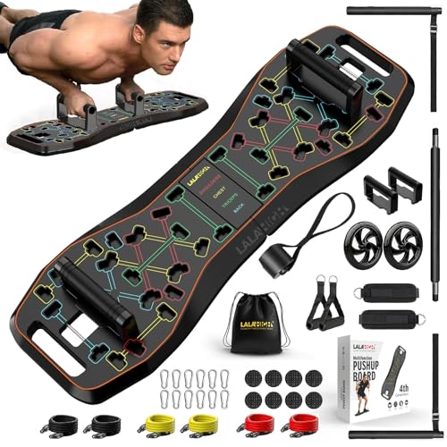 Solid Push Up Board Fitness, Home Workout Equipment,Portable Foldable 36 in 1 Push Up Bar at Home Gym, Multi-Functional Pushup Handles for Floor. Professional Strength Training Equipment For Man and Women Burn Fat - color: Black-SuperKit