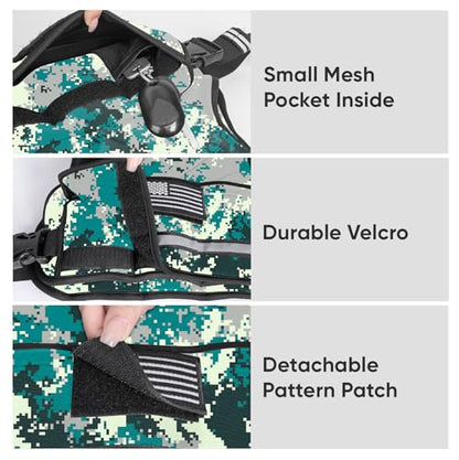 Adjustable Weighted Vest, 4-10lb/12-18lb/20-32lb Vest with 6 Ironsand Weights and Large Pocket, Weight Vest for Men Women Strength Training, Running, Walking - color: Digital Camo, size: 4-10lbs