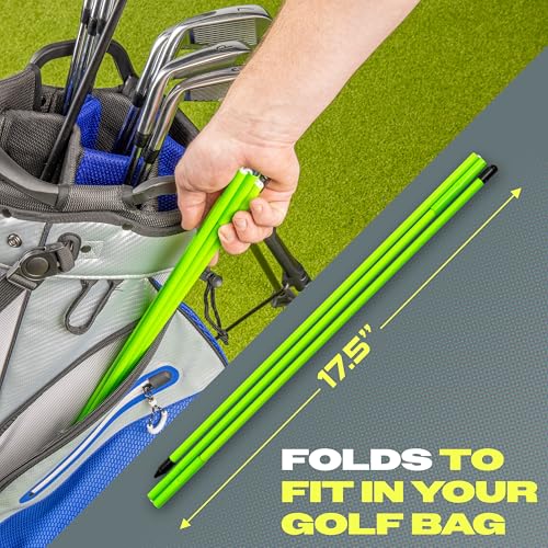 GoSports Golf Alignment Training Sticks - Choose 2 Or 3 Pack - 48 Inch Golf Alignment Aid Practice Rods