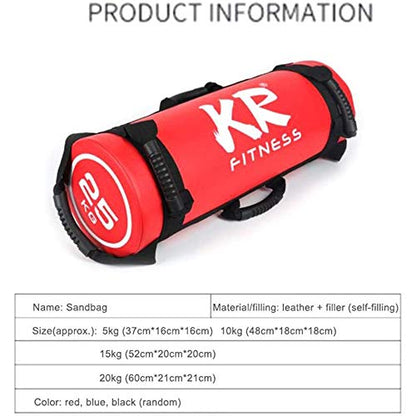 AKT Sandbag Power Bag - 5-30 kg (11-66 lb) Weight Powerbag Strength MMA Training Fitness Exercise Workout, 1 PC (NO Sand),15kg