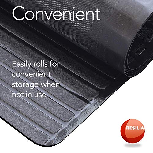 RESILIA Heavy-Duty Protective Floor Mat for Exercise Equipment, Heavy Duty and Easy-to-Clean Design Protects Floors, for Gym Use, Weightlifting, Training, Made in The USA