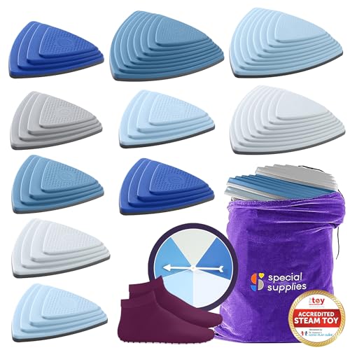 Special Supplies Stepping Stones for Kids Indoor and Outdoor Balance Blocks Promote Coordination, Balance Strength Child Safe Rubber, Non-Slip Edging