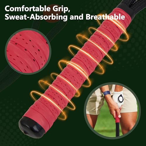 Golf Rope Swing Trainer Set-Golf Swing Training Aid,Improved Golfers Swing and Master Tempo,Golf Gifts for Men Golfers,Included Swing Correcting Arm Band&Rope Trainer with Weighted Ball
