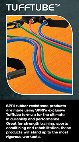 SPRI Xertube Resistance Bands with Handles – All Exercise Cords Sold Separately with Home Gym Workout Fitness Door Anchor Attachment Option