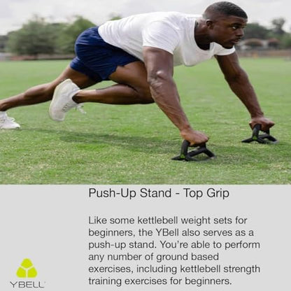 TRX YBell Neo Series 3-in-1 Kettlebell, Dumbbell and Push Up Bar Workout Equipment | Commercial Grade Neoprene Coated Surface | Perfect for Strength Training & Conditioning Workouts | Bundle - size: 15.8lbs 4-Pack
