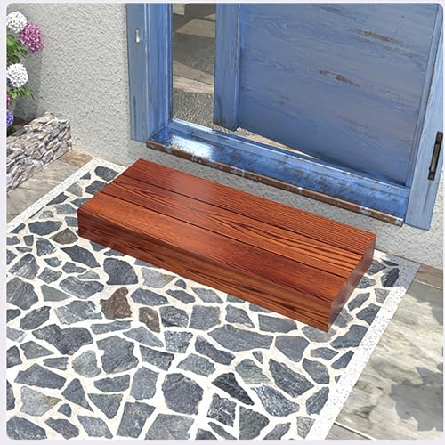 Step Bed Platform for Adults and the Elderly, Solid Wood Mobility Stepping Stools, Non-Slip Prefab Porch Steps for Outdoor Use(60 * 30 * 11.5cm)