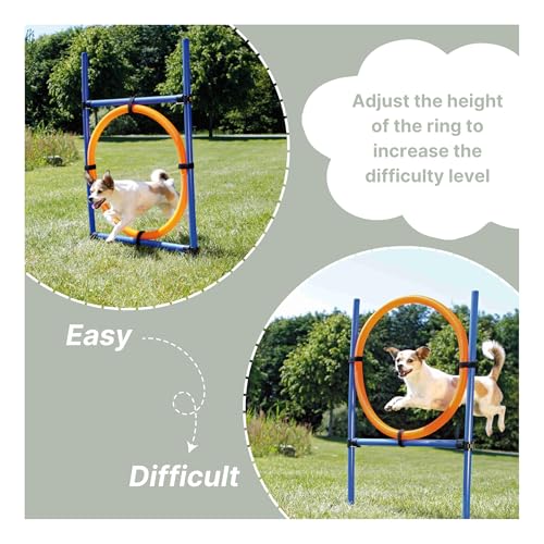 TRIXIE Dog Agility Ring, Portable Dog Hoop, Obstacle Course Equipment, Obedience Training