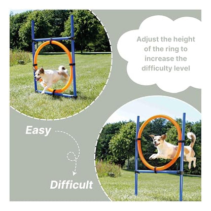 TRIXIE Dog Agility Ring, Portable Dog Hoop, Obstacle Course Equipment, Obedience Training