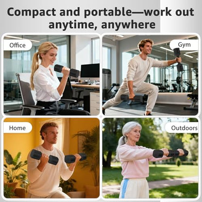 Adjustable Dumbbell Set of 2, Adjustable Weight set, Anti-slip Handle, 4 in 1 Free Weights Dumbbells Set for women at home, 2.2lb, 3.3lb, 4.4lb, 5.5lb, for Home, Office, Gym Exercise Training