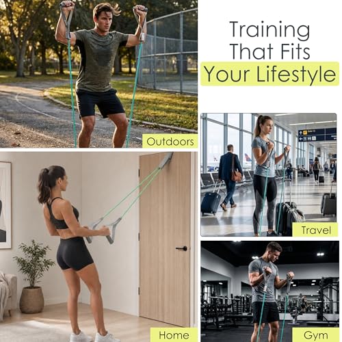 EQYP Power Tube Resistance Bands with Handles – Exercise Bands for Home Workouts - size: 30lb