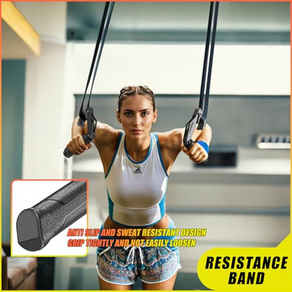 Neutral Grip Handles for Pull Up Bar, Pull Up Handles with Ergonomic Portable Hooks for Home Gym, Calisthenics, Strength Training, Resistance Bands – Black