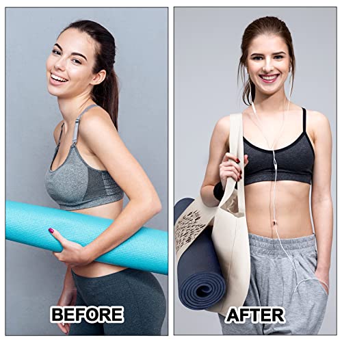 Saintrygo Yoga Bags for Women with Mat Carrier Canvas Pilates Tote Carryall Fits All Your Stuff for Travel Gym Workout