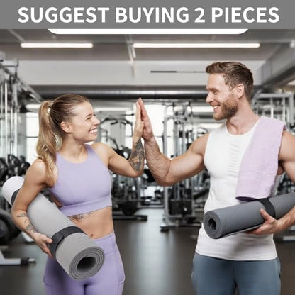 Yoga Mat Carrier Strap, Adjustable Thick Straps Sling for Carrying Large Mats, Stretching Band - color: 2pcs Slap Band Black