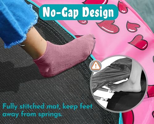 36" Toddler Trampoline with No-Gap Design, 36 inch Mini Trampolines Kids Trampolines with Handle, Small Rebounder 3FT Indoor Outdoor Trampoline for Kids