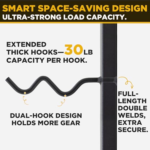 Cable Attachment Storage Rack, LAT Pulldown Bar Holder, Home Gym Organizer for Cable Handles and Attachments