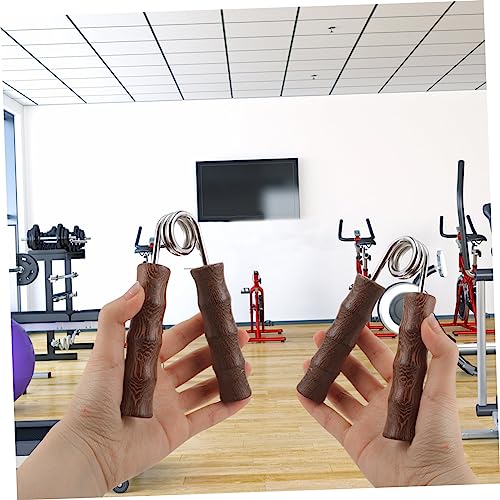 1pair Wooden Hand Gripper Kit Fitness Arm Strength Trainer Non-skid Grip for Home Gym Hand Exerciser for Strengthening Fingers Forearms for Workout Enthusiasts