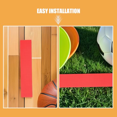 minkissy 12pcs Smooth Crimson Field Court Spot Markers for Soccer Football Tennis Court Line Marking Pads Anti-Slip Ground Markers for Sports Training and Agility Drills